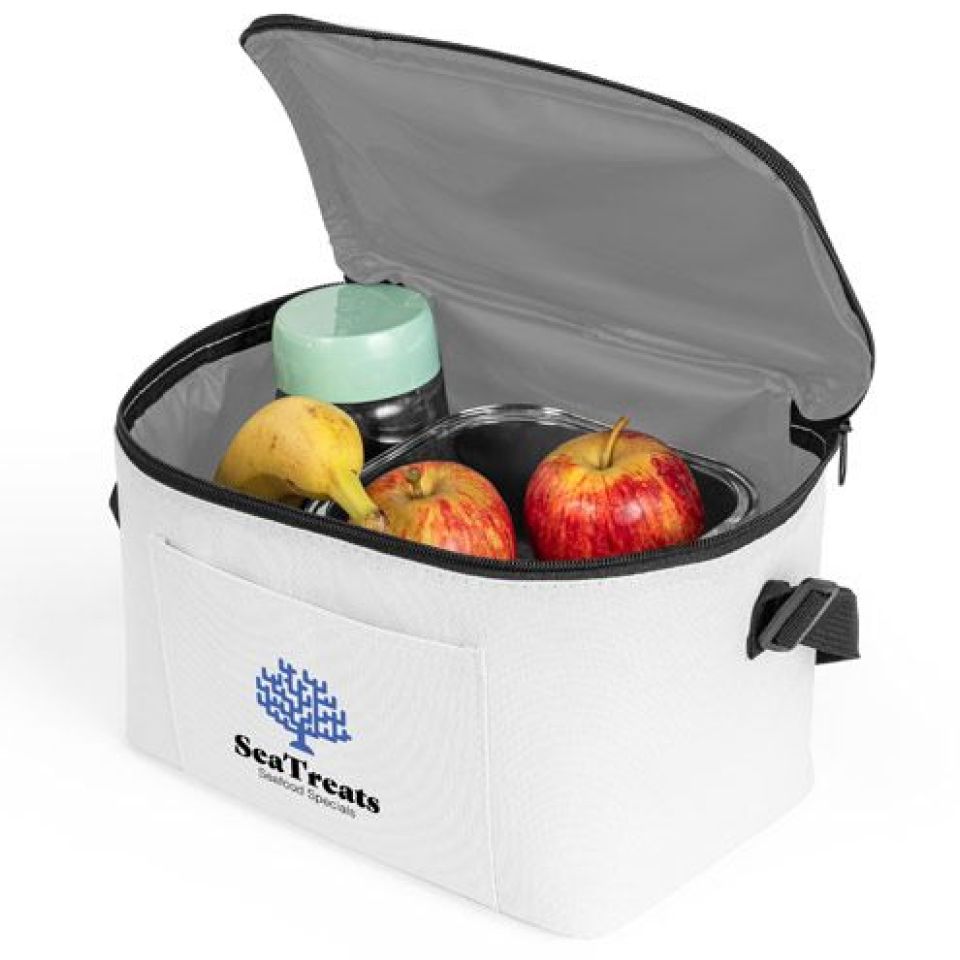 recycelte Kühltasche 240 x 165 x 160 mm Kühltasche als Werbemittel ✓ Recyceltes 600D-Polyester 7L ✓ Mit Logo bedrucken ▷ Jetzt individuelle Kühltaschen bestellen