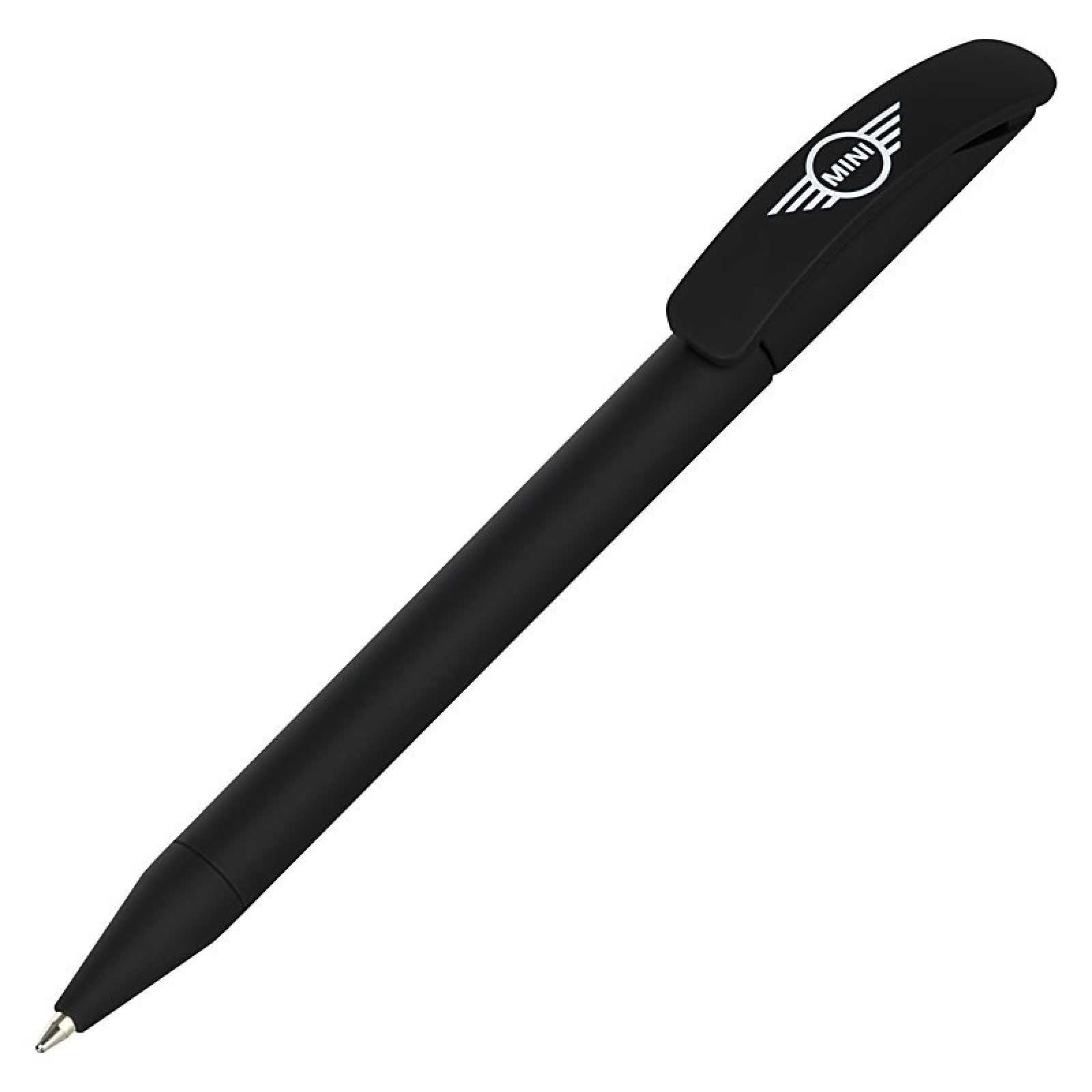 Personalisierbarer Kugelschreiber – Mit UV-Druck Von Name/Logo, 14 Cm, Soft-Touch, Schwarze Mine, 2 Druckfelder