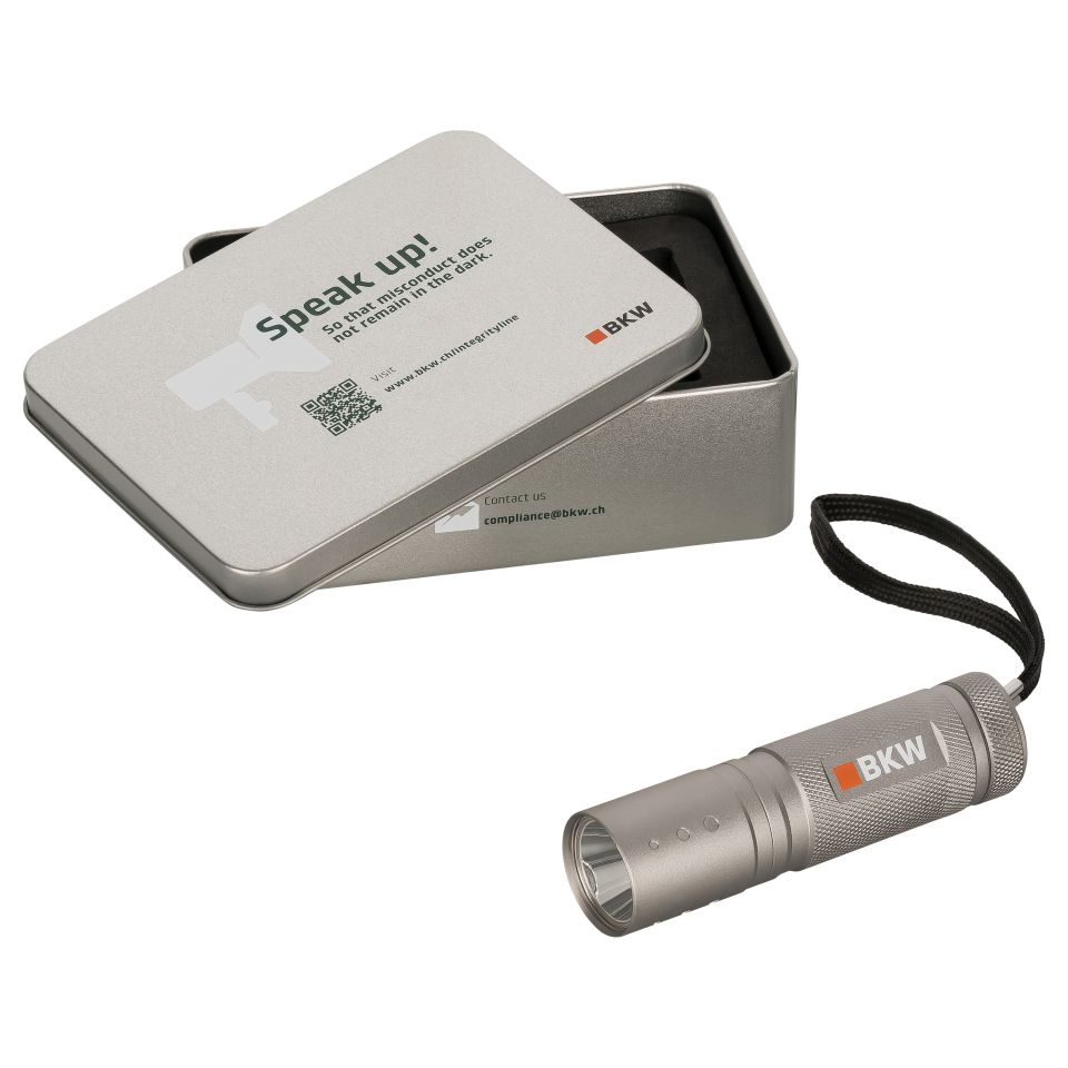 Security Taschenlampe Super helle LED Lampe im edlen Metallgehäuse