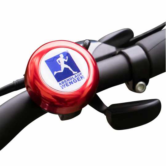 Fahrradklingel mit Aufkleber günstig bedrucken mit Logo